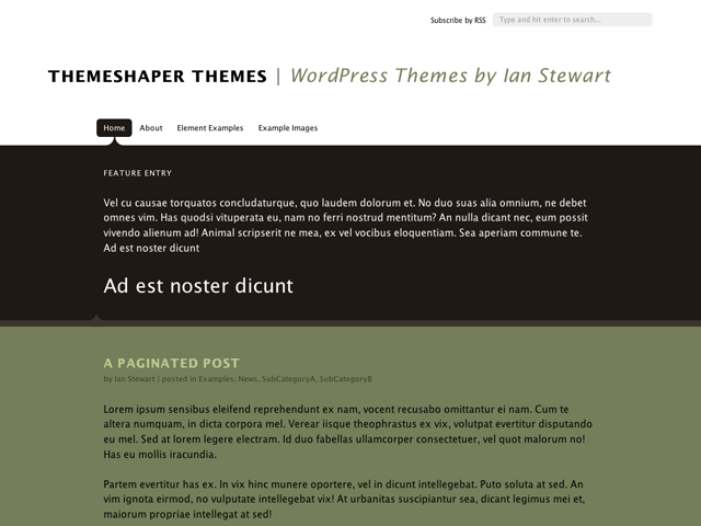 Theseus, A WordPress Theme