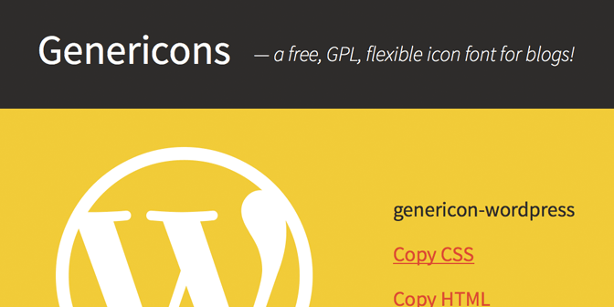 The Genericons Icon Font&nbsp;Story