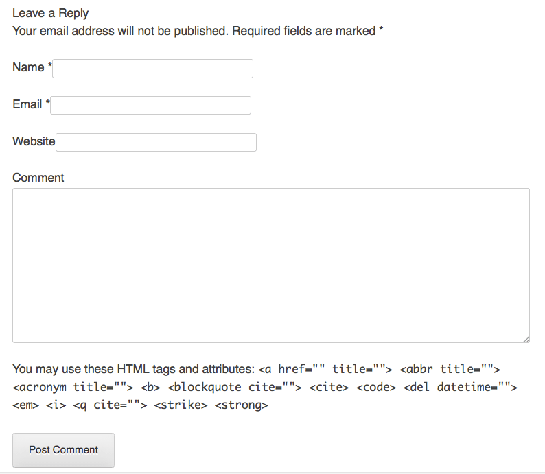 The WordPress Theme Comments Template ThemeShaper