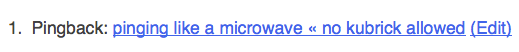 Pingback Example Pingback