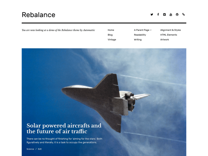 Rebalance screenshot